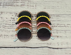 Round Flower Sunglasses